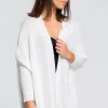 New Kardigan typu oversize - biały Swetry