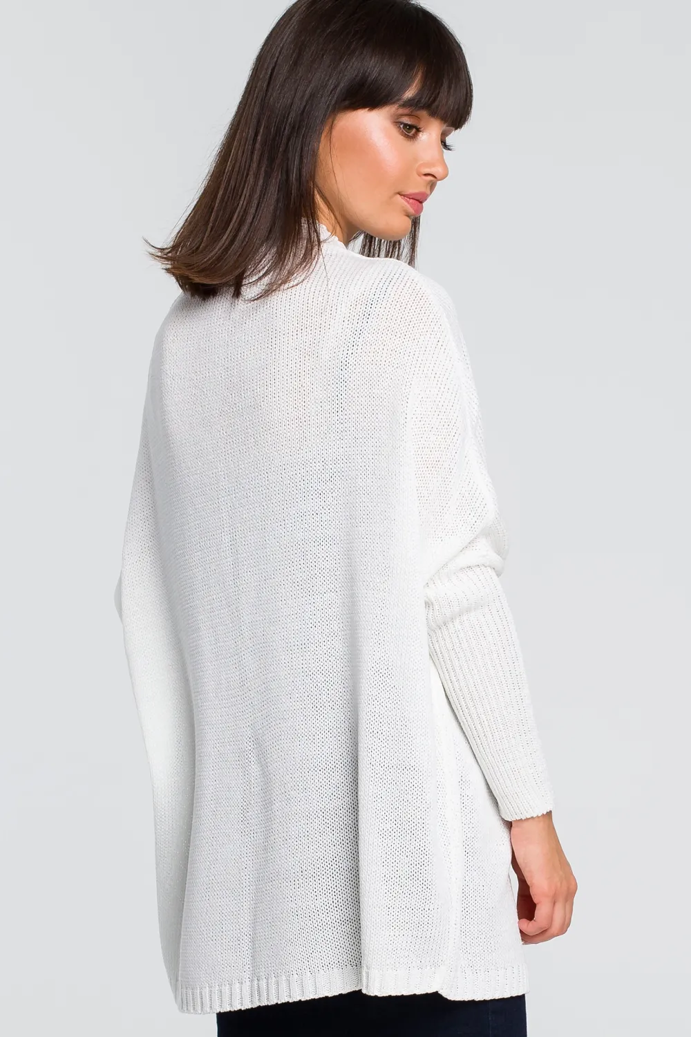 New Kardigan typu oversize - biały Swetry