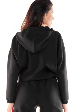 Best Kayczna buza daka z kapture - czarna Odzież Casualowa|Bluzy