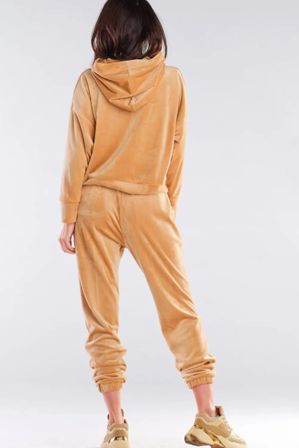 New Kayczna buza z kapture z weuru - beżowa Odzież Casualowa|Bluzy