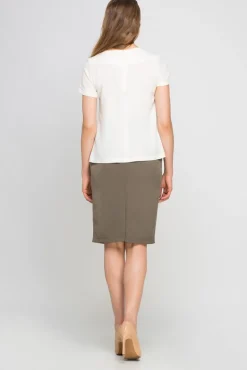 Clearance Kayczna buzka z krótki rękawe - ecru Odzież Casualowa|Bluzki