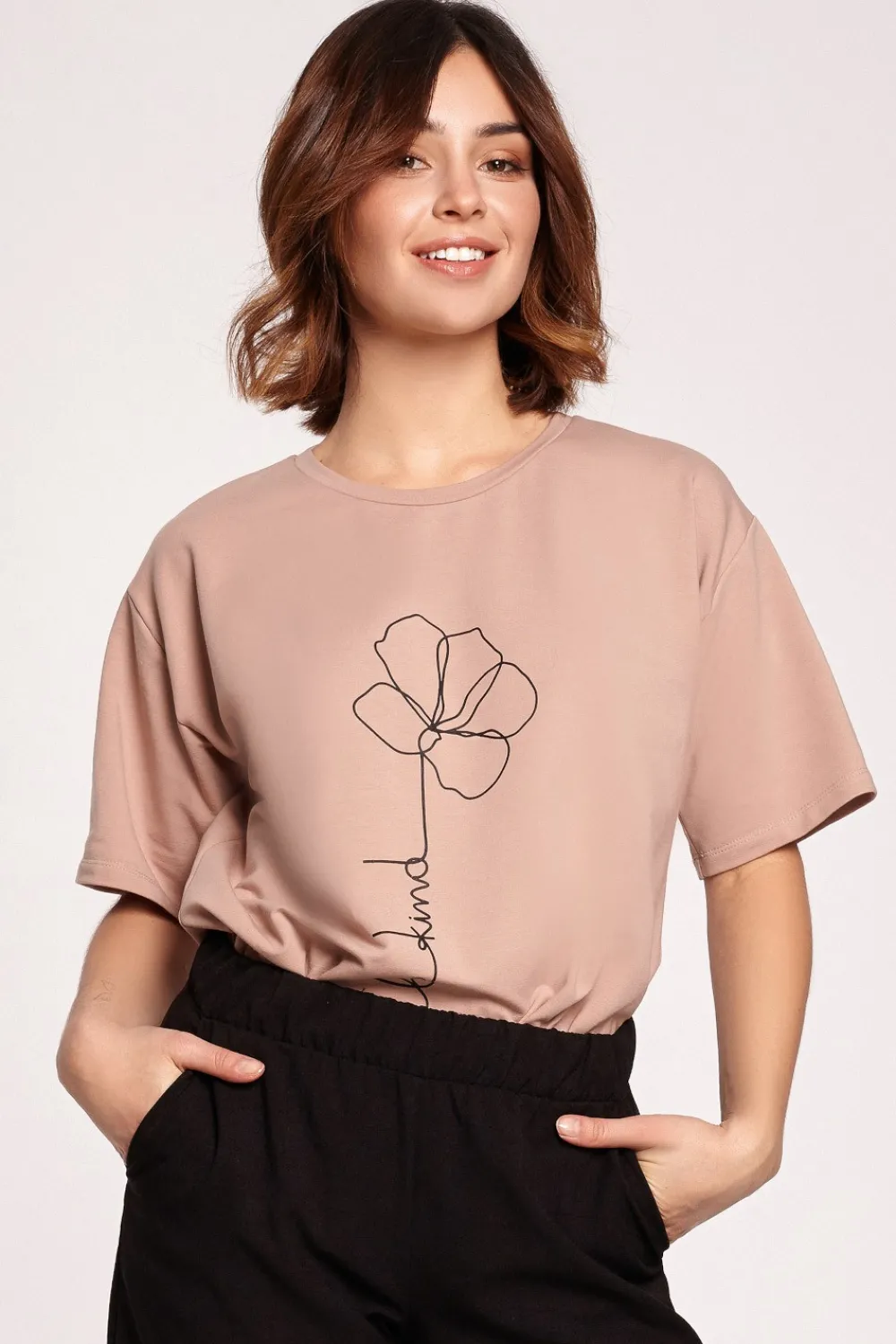 Best Kayczny t-hirt z nadrukie - okka Odzież Casualowa|Bluzki