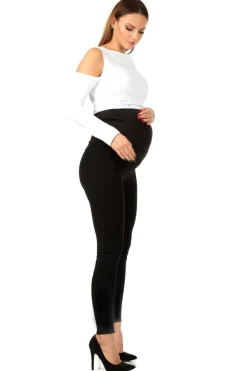 Discount Kobiece egginy ciążowe - czarne Odzież Ciążowa|Legginsy