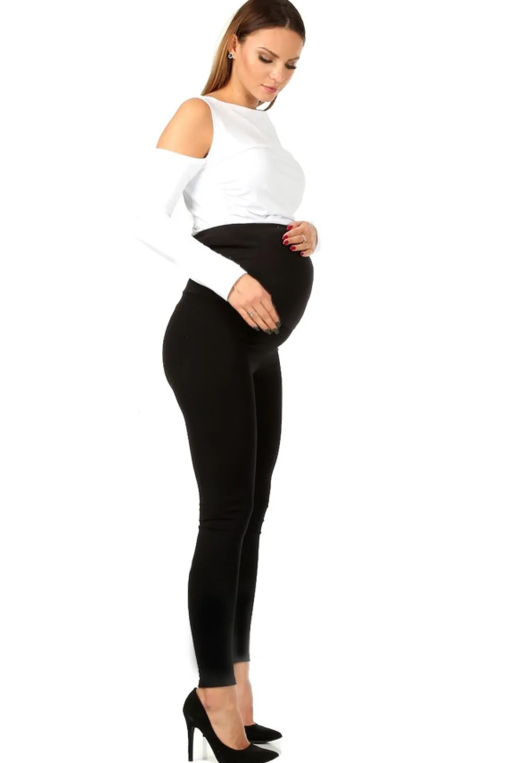 Discount Kobiece egginy ciążowe - czarne Odzież Ciążowa|Legginsy