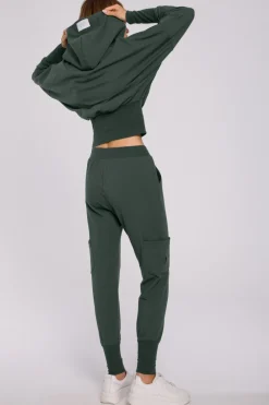 Discount Kobiece spodnie dresowe - militarno-zielone Spodnie