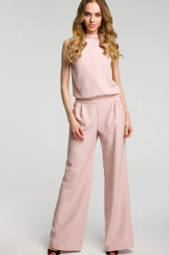 Discount Kobinezon bez rękawów - pudrowy Eleganckie Kombinezony|Kombinezony