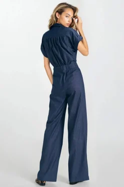 Discount Kobinezon daki z krótki rękawe - jeanowy Do Pracy|Dobry Skład