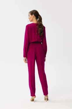 Sale Kobinezon z łezką w dekocie - śiwkowy Eleganckie Kombinezony|Kombinezony