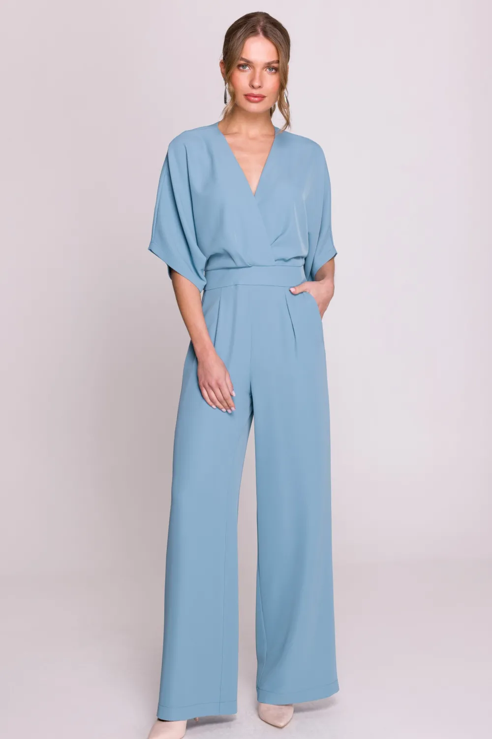 Hot Kobinezon z kopertowy dekote - zinoniebieki Eleganckie Kombinezony|Kombinezony