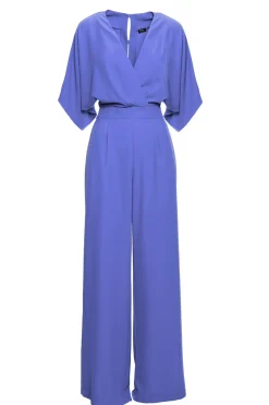 Clearance Kobinezon z kopertowy dekote - niebieki Eleganckie Kombinezony|Kombinezony