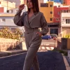 Discount Kombinezon z paskiem - khaki Eleganckie Kombinezony|Kombinezony