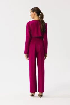 Clearance Kobinezon z wiązanie wokół taii - śiwkowy Eleganckie Kombinezony|Kombinezony