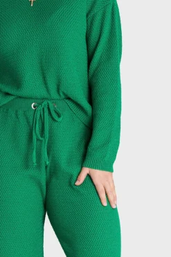 Clearance Komplet dresowy z bluzą i spodniami - zielony Komplety
