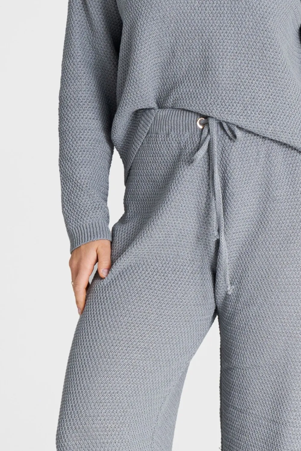 Outlet Komplet dresowy z bluzą i spodniami - szary Komplety