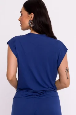 Hot Kopertowa buzka daka z wikozy - niebieka Odzież Casualowa|Dobry Skład