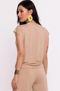 Sale Kopertowa buzka daka z wikozy - cappuccino Odzież Casualowa|Dobry Skład