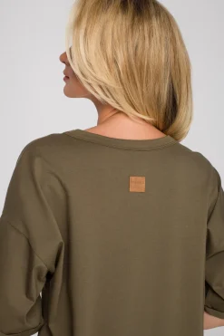 Sale Koszulka nocna z dekoltem V - khaki Koszule Nocne