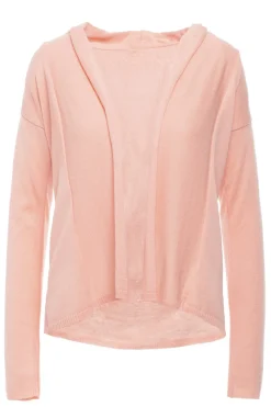 Clearance Krótki kardigan z kołnierzem szalowym - brzoskwiniowy Swetry