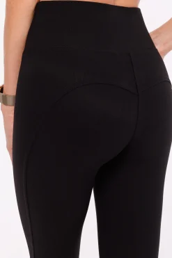 Sale egginy prążkowane puhup z wyoki tane - czarne Legginsy|Odzież Casualowa