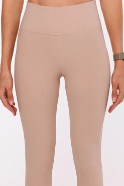 egginy prążkowane puhup z wyoki tane - cienobeżowe Legginsy|Odzież Casualowa