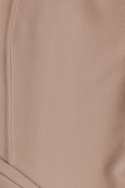 egginy prążkowane puhup z wyoki tane - cienobeżowe Legginsy|Odzież Casualowa