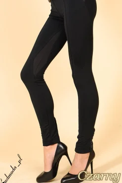 Online Legginsy ze wstawką nad pośladkami i na udach Legginsy