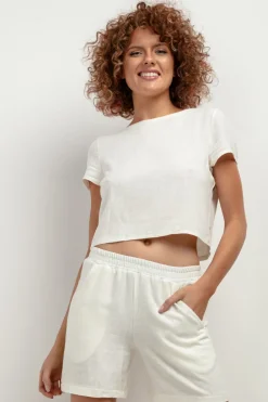 Hot ekki krótki top z ne - ecru Odzież Casualowa|Dobry Skład