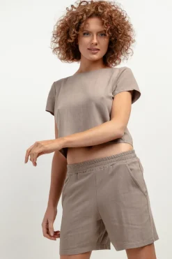 Clearance ekki krótki top z ne - okka Odzież Casualowa|Dobry Skład