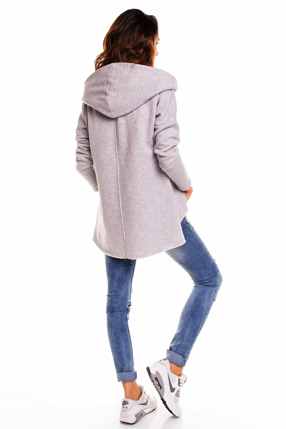 uźna buza overize z kapture - zara Odzież Casualowa|Bluzy