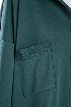 Online Luźna bluza z kapturem i kieszeniami - zielona Odzież Casualowa|Dobry Skład