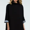Clearance Luźna bluza z wysokim kołnierzem - czarna Bluzy