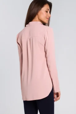 Clearance Luźna bluzka koszulowa - pudrowa Bluzki