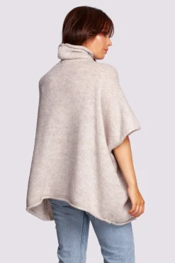 Best Luźny sweter typu ponczo - kość słoniowa Swetry