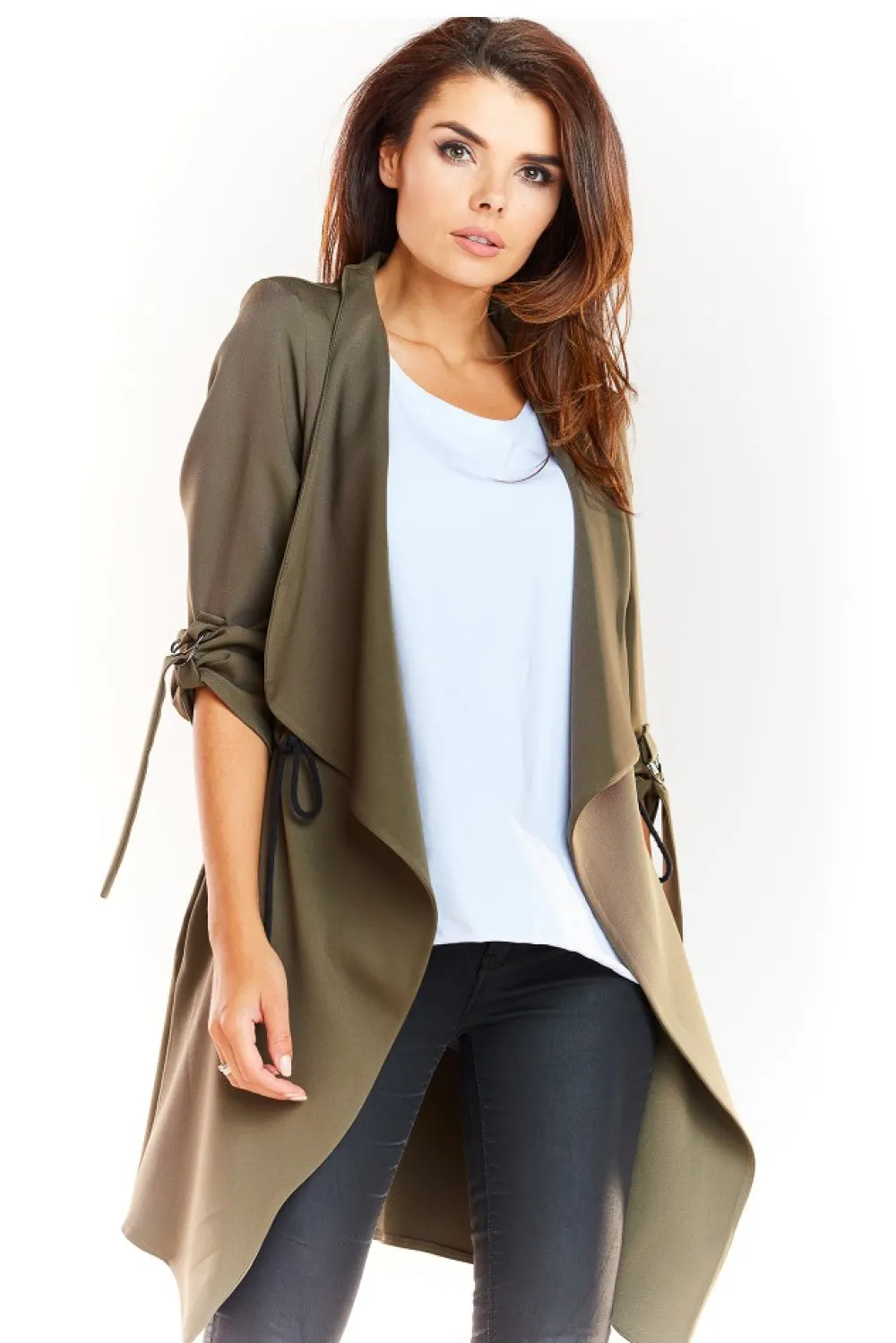 Clearance uźny zwiewny żakiet - khaki Marynarki