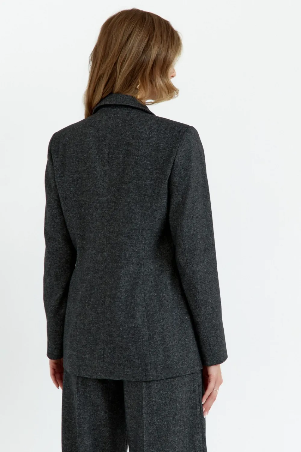 Clearance arynarka z doiezką wełny zapinana na guziki - zara Marynarki