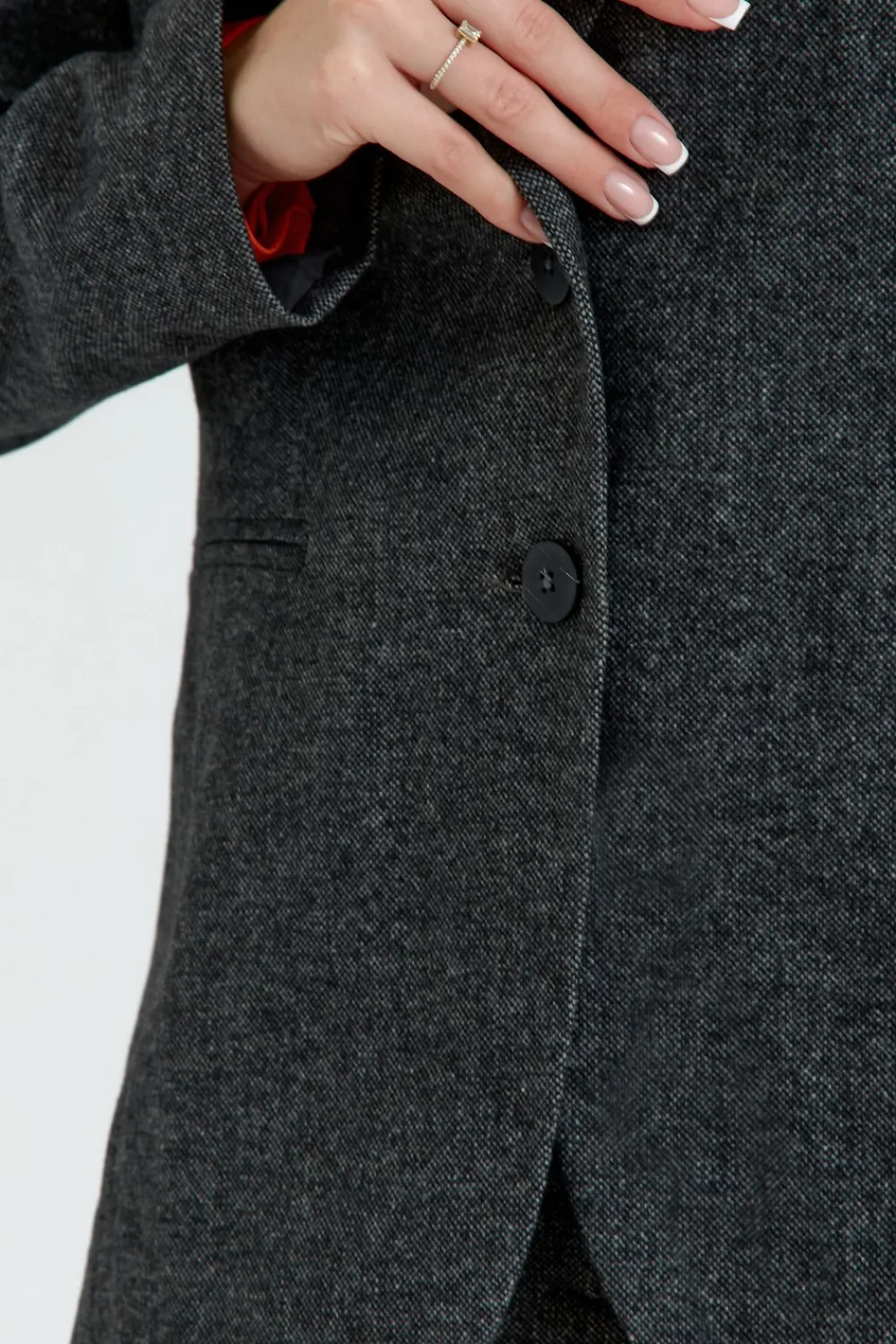 Clearance arynarka z doiezką wełny zapinana na guziki - zara Marynarki