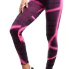 Clearance Modne neonowe legginsy sportowe - model 2 Odzież Casualowa|Spodnie