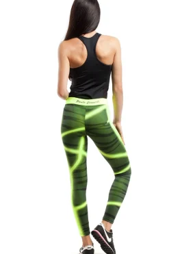 Hot Modne neonowe legginsy sportowe - model 1 Odzież Casualowa|Spodnie