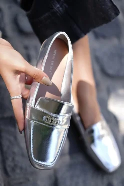 Sale Mokasyny Ziva II - srebrne Mokasyny|Buty