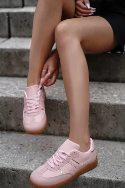 Niskie trampki Yara - różowe Sneakersy