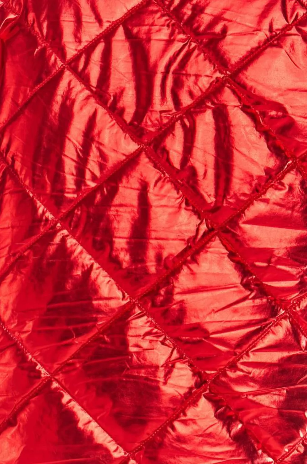 Pikowana kurtka z zabudowany kołnierze - czerwona Płaszcze I Kurtki Przejściowe|Kurtki