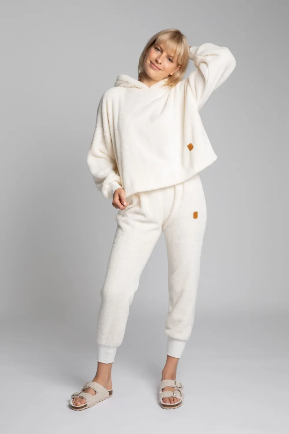 Discount Puzowa buza z kapture - ecru Odzież Casualowa|Bluzy