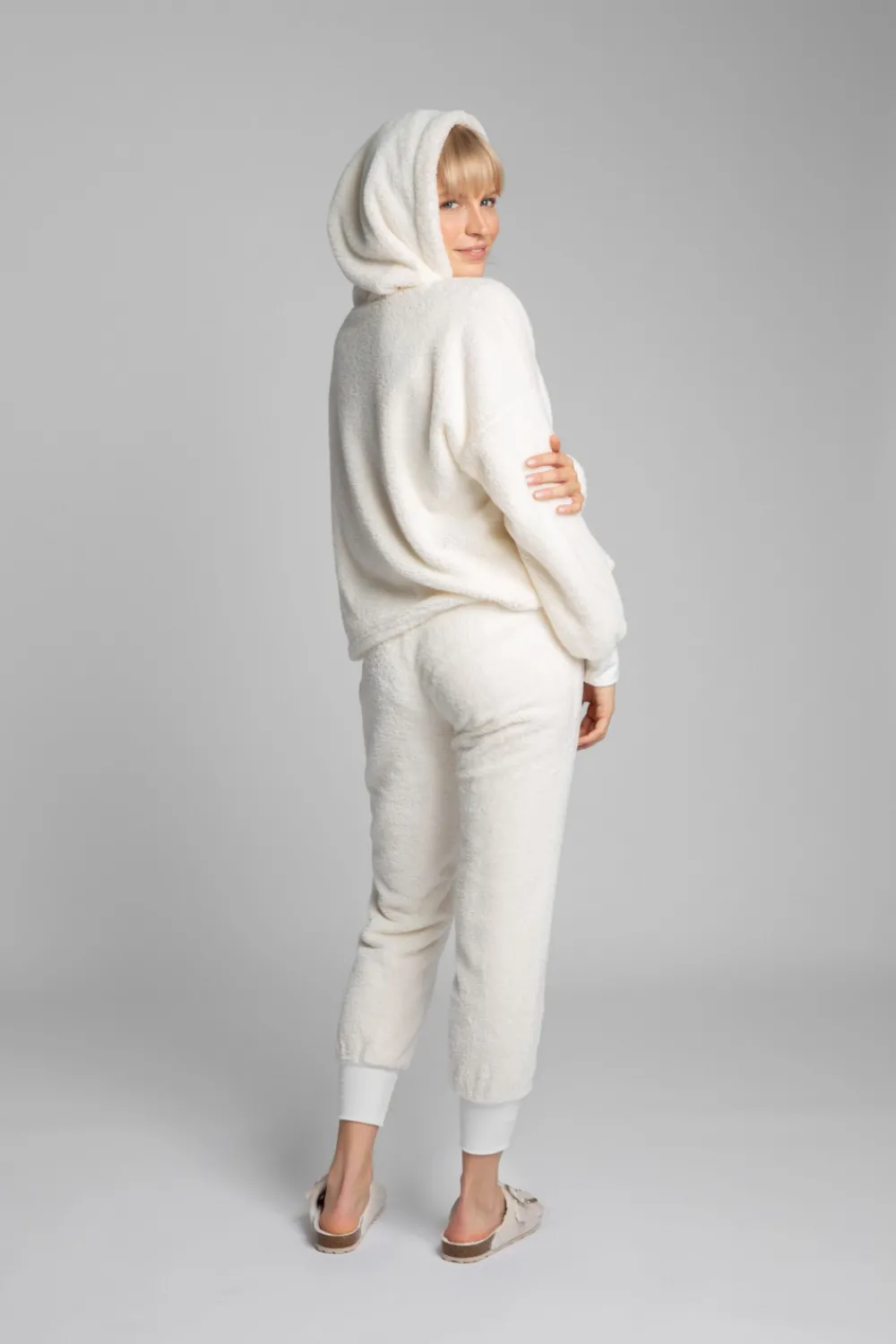 Discount Puzowa buza z kapture - ecru Odzież Casualowa|Bluzy
