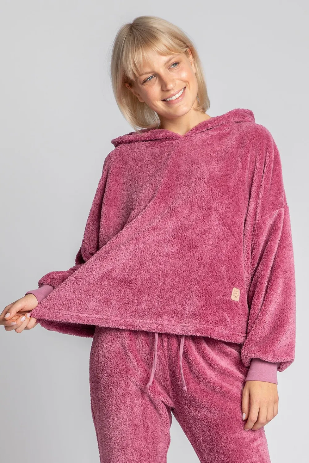 New Puzowa buza z kapture - wrzoowa Odzież Casualowa|Bluzy