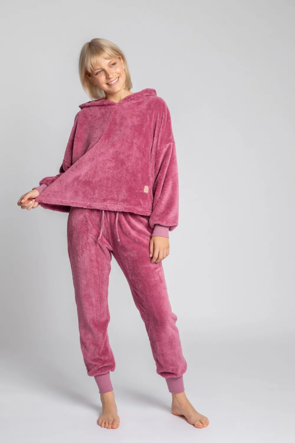 New Puzowa buza z kapture - wrzoowa Odzież Casualowa|Bluzy