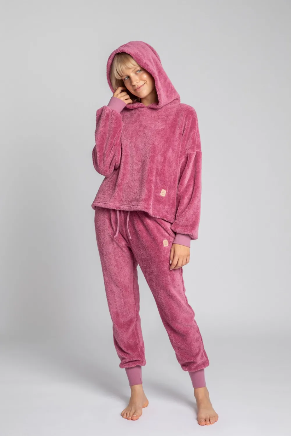 New Puzowa buza z kapture - wrzoowa Odzież Casualowa|Bluzy