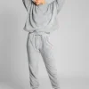 Pluszowe spodnie joggery - popielate Odzież Casualowa|Spodnie