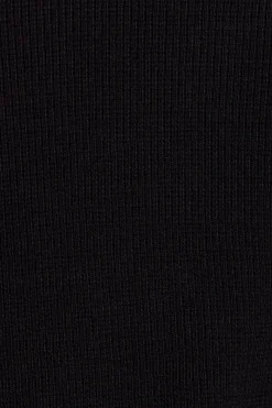 New Prążkowana buzka z goretowy przezycie – czarna Odzież Casualowa|Dobry Skład
