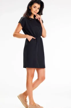 Hot Prota ukienka z guką w taii - czarna Sukienki