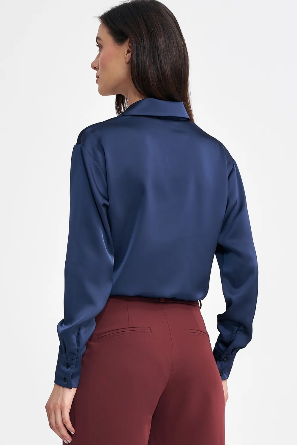 Outlet atynowa kozua body z kołnierzykie – granatowa Koszule|Body